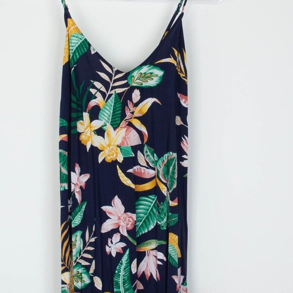 Old Navy Womens Sleeveless V-Neck Maxi Shift Dress Size XL Tall Tropical Resort - Picture 3 of 9